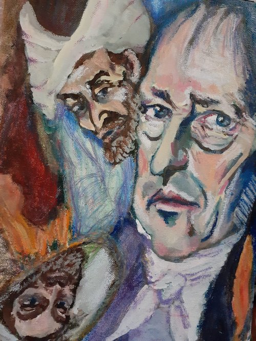 Artwork depicting Attar and Hegel by Gail Campbell